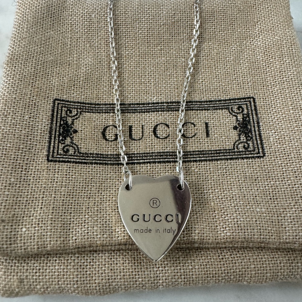 Gucci Heart Necklace - Sterling Silver